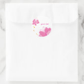 FLUTTERBY BUTTERFLIES : reeks drie 1 Ronde Sticker (Tas)