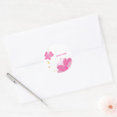 FLUTTERBY BUTTERFLIES : reeks drie 1 Ronde Sticker (Envelop)