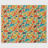 Flutterby Day Butterflies on Beige Cadeaupapier (Vlak)