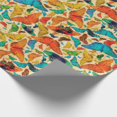 Flutterby Day Butterflies on Beige Cadeaupapier (Hoek)