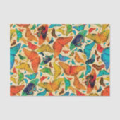 Flutterby Day Butterflies on Beige Tissuepapier (Voorkant)