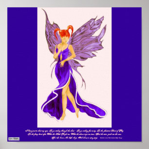Flutterby Fae (Damson) Poster