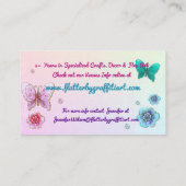 Flutterby Graffiti Jeweled ARTIST VENDOR SHOP Visitekaartje (Achterkant)