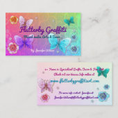 Flutterby Graffiti Jeweled ARTIST VENDOR SHOP Visitekaartje (Voorkant / Achterkant)