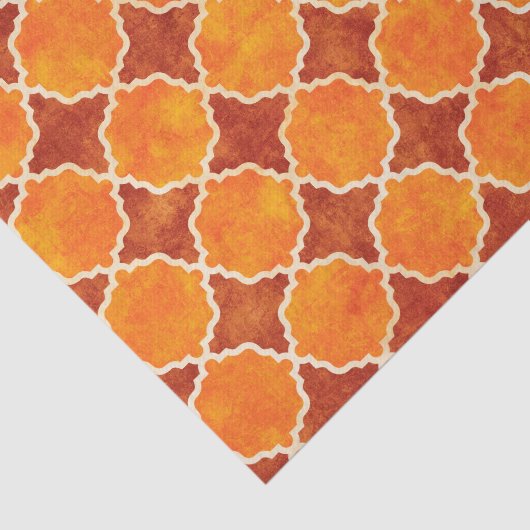 Flutterby Herfst Geometric Brown Tissuepapier (Detail)