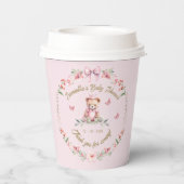 Flutterby Liefde: Blooms en Vlinders Douche slabbe Papieren Bekers (Achterkant)