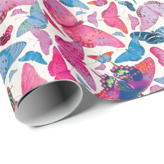 Flutterby Spring Butterflies Cadeaupapier (Rol Hoek)