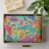 Flutterby Summer Butterflies over Green Tissuepapier (Geschenk)