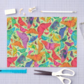 Flutterby Summer Butterflies over Green Tissuepapier (Craft)
