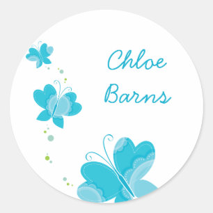 FLUTTERBY VLINDERS :: serie van drie 2 Ronde Sticker