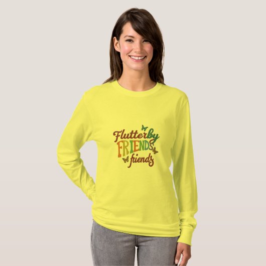 Flutterby Vrienden T-shirt (Voorkant volledig)