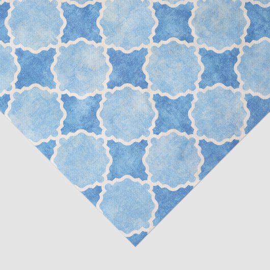 Flutterby Winter Geometric Blue Tissuepapier (Detail)