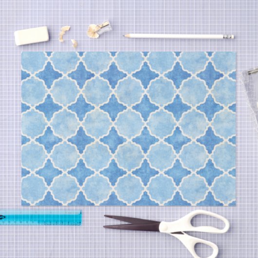 Flutterby Winter Geometric Blue Tissuepapier (Craft)