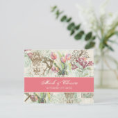Flutterbyes in Tulips Elegant Wedding RSVP Card Kaartje (Staand voorkant)