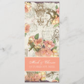 Flutterbyes "n Rozen Elegant Menu Card (Voorkant)
