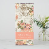 Flutterbyes "n Rozen Elegant Menu Card (Staand voorkant)