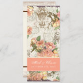 Flutterbyes "n Rozen Elegant Menu Card (Voorkant / Achterkant)