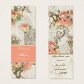 Flutterbyes 'n Rozen Elegante bruiloft Mini Visitekaartjes (Voorkant /achterkant)