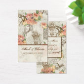 Flutterbyes 'n Rozen Elegante bruiloft Visitekaartjes (Bureau)