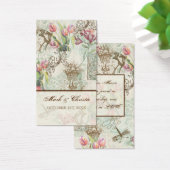 Flutterbyes 'n Tulpen Elegante bruiloft Visitekaartjes (Bureau)