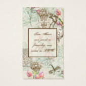 Flutterbyes 'n Tulpen Elegante bruiloft Visitekaartjes (Achterkant)