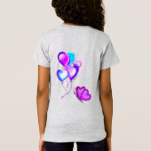 Flutterbys Valentijnse Folk Art KINDER ONLY Design T-shirt (Achterkant)