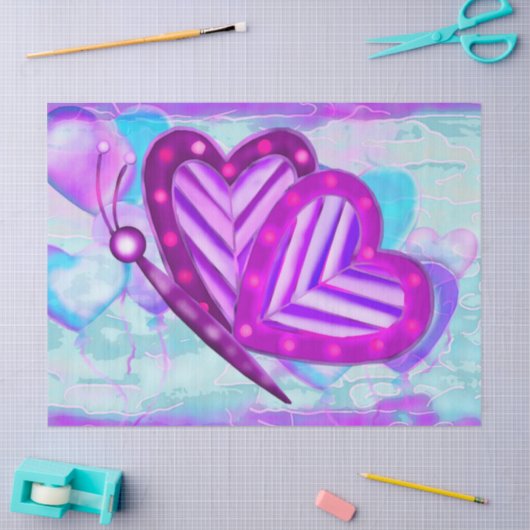 Flutterbys Valentijnse volkskunst in alle maten Tissuepapier (Craft)