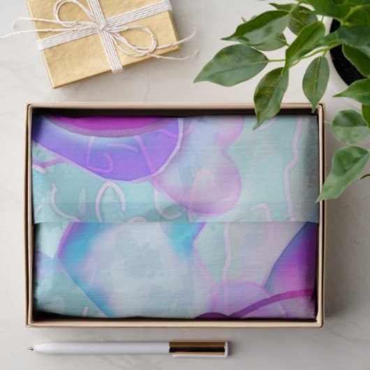 Flutterbys Valentijnse volkskunst in alle maten Tissuepapier (Geschenk)