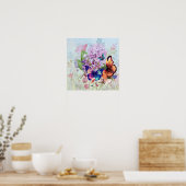 Fluttered Blooms Poster (Keuken)