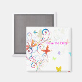 Flutteren door 2, opslaan datum libellen + vlinder magneet (Voorkant / Achterkant)