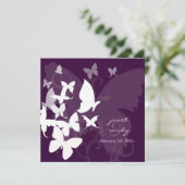 FLUTTEREN DOOR.. BUTTERFLIES+SWIRLS/DIY PLUM KAART (Staand voorkant)