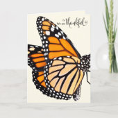 Flutterende dankbaarheid: monarchvlinder dank je kaart (Voorkant)