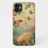"Flutterende Elegantie: iPhone Case met Vlinder I (Achterkant)