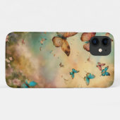 "Flutterende Elegantie: iPhone Case met Vlinder I (Achterkant (horizontaal))