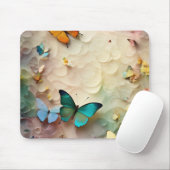 Flutterende Elegantie: Vlinder Muismat (Met muis)