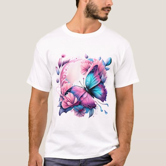Flutterende schoonheid T-shirt ontwerp (Voorkant)