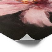 Flutterende schoonheid: Vlinder op een bloemschild Poster (Hoek)