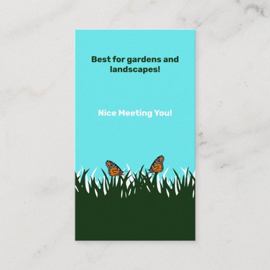 Flutterende verbindingen: Leuke vergadering u tuin Visitekaartje (Voorkant)