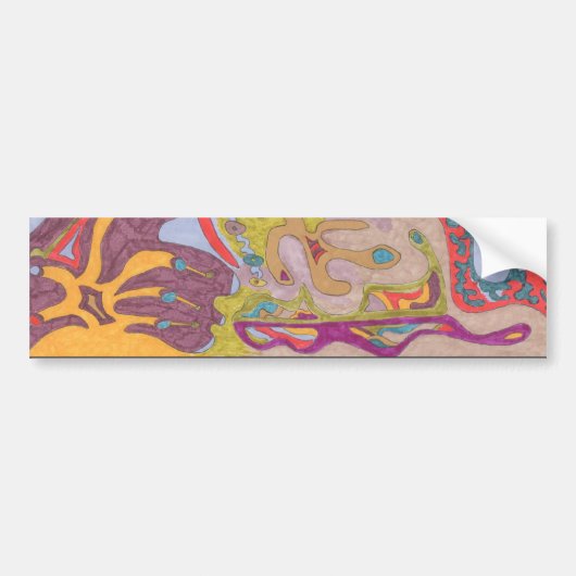"FlutterFly Land" Abstract Bumpersticker (Voorkant)