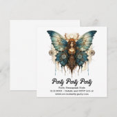 Fluttergear Nymf Vlinder Steampunk Bruiloft Aankondiging (Voorkant / Achterkant)