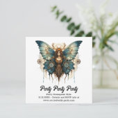 Fluttergear Nymf Vlinder Steampunk Bruiloft Aankondiging (Staand voorkant)