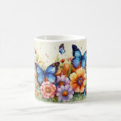 Fluttering Artistry: Waterverf Vlinder Koffiemok (Center)