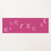 Fluttering Butterflies Bright Roze Yoga Mat (Voorkant (horizontaal))