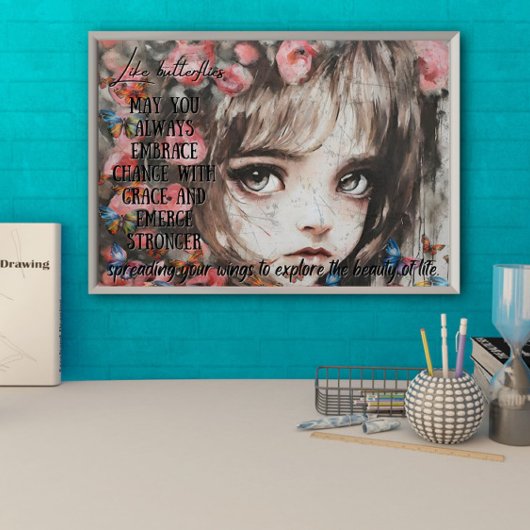 Fluttering Dreams: een portret van onschuld Poster