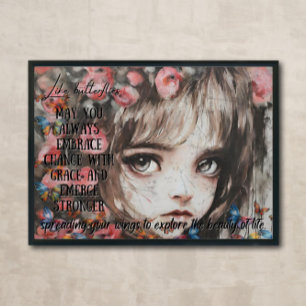 Fluttering Dreams: een portret van onschuld Poster