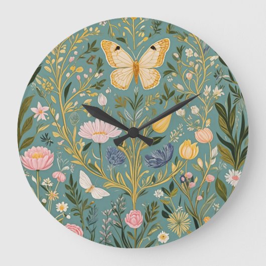 Fluttering Dreamscape Grote Klok (Voorkant)