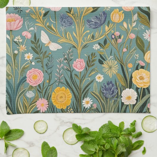 Fluttering Dreamscape Theedoek (Gevouwen)