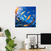 Fluttering Feathers - Dramatische illustratiestijl Poster (Thuiskantoor)