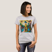 Fluttering Flora: Natuur-geïnspireerde T-shirt Des (Voorkant volledig)