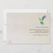 Fluttering Hummingbird Invitation Kaart (Achterkant)